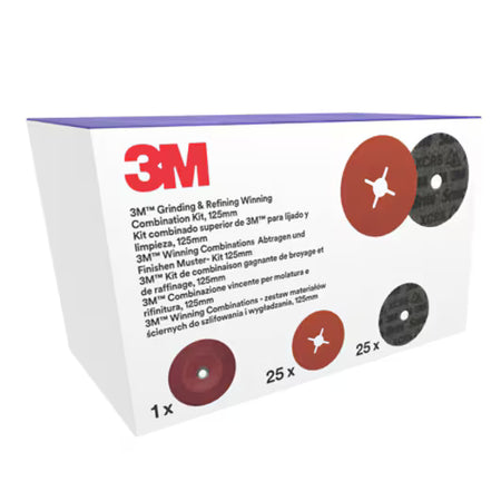 3M™ Schleif- und Veredelungsset, einschließlich 125 mm 787C und PN-DH Scheibe, mit 1 flacher Stützteller, 1 St./Set