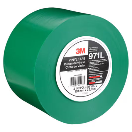 3M™ Robuste Bodenmarkierungsklebeband 971L, Grün, 101.6 mm x 33 m, 0.43 mm, einzeln verpackt praktisch verpackt