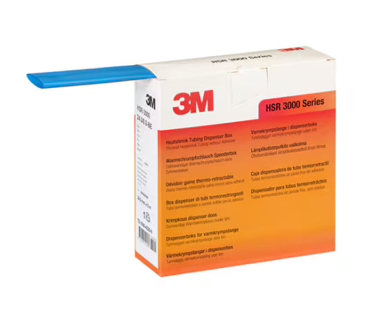 3M™ HSR 3000 Dünnwandiger Warmschrumpfschlauch auf Kleinrolle, Blau, 18/6 mm, 5 m, Spenderbox