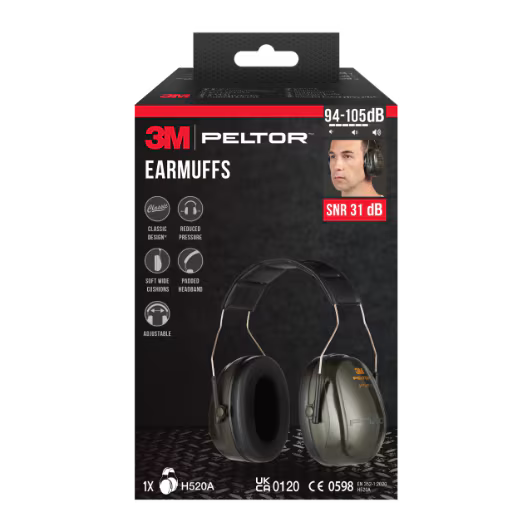 3M™ PELTOR™ Optime™ II Kapselgehörschutz H520A, SNR-Wert 31 dB, grün