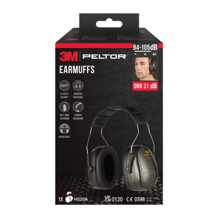3M™ PELTOR™ Optime™ II Kapselgehörschutz H520A, SNR-Wert 31 dB, grün