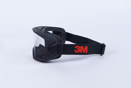 3M™ GoggleGear™ Schutzbrille der Serie 3000, TPV-Rahmen, klare Scotchgard™ Antibeschlag-Scheibe, Premium-Textilband, GG3301-SGAF EU