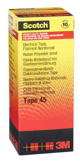 Scotch® 45 Polyester Klebeband, glasfaserverstärkt, Transparent, 19 mm x 20 m, 0,2 mm