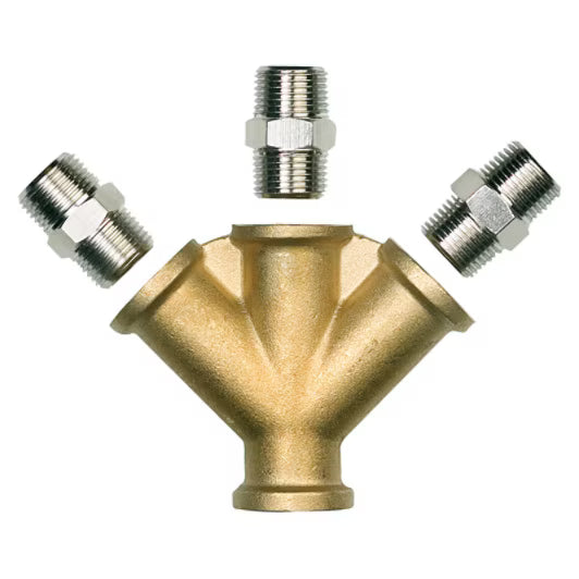 3M™ Kupplung 3 Ausgänge 3/8" BSP Innengewinde inkl. Adapter mit Außengewinde
