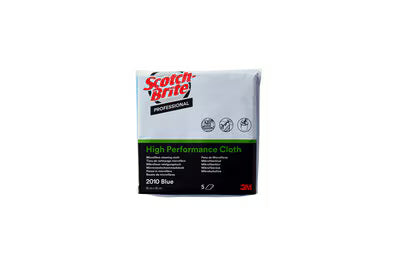 Scotch-Brite™ Hochleistungs-Mikrofasertuch 2010, Blau, 360 mm x 360 mm, 5 Tücher/Packung, 10 Packungen/Karton