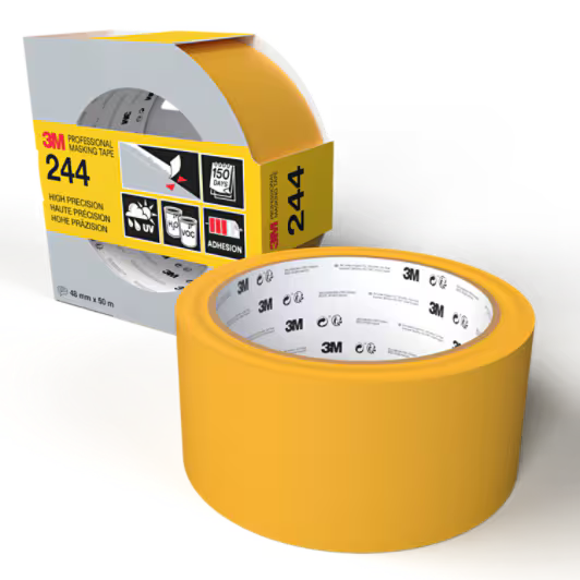 3M™ Profi-Kreppband 244, Verschiedene Oberflächen, 48 mm x 50 m, 1 Rolle/Packung, 100 % PEFC, SGSCH-PEFC-COC-110078