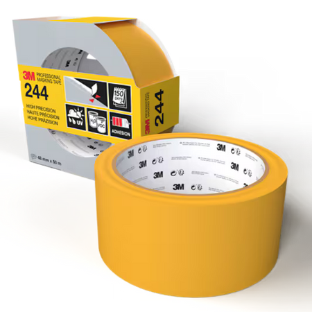 3M™ Profi-Kreppband 244, Verschiedene Oberflächen, 48 mm x 50 m, 1 Rolle/Packung, 100 % PEFC, SGSCH-PEFC-COC-110078