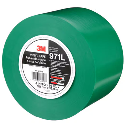 3M™ Robuste Bodenmarkierungsklebeband 971L, Grün, 101.6 mm x 33 m, 0.43 mm, einzeln verpackt praktisch verpackt