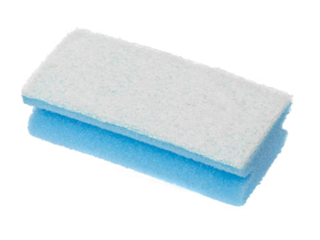Scotch-Brite™ Synthetischer Schwamm mit Griff 105, Blau/Weiß, 70 mm x 130 mm, 10er-Pack