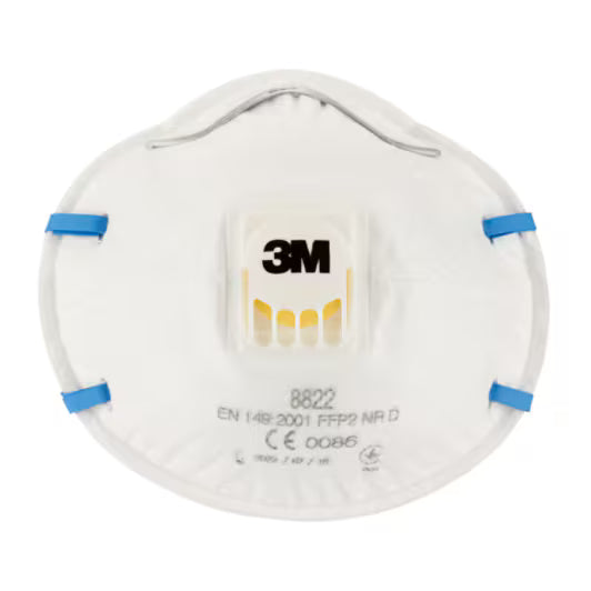3M™ Atemschutzmaske für Schleifarbeiten 8822, FFP2, mit Ventil, 3 Stück/Packung
