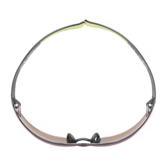 3M™ SecureFit™ 400 Schutzbrille, schwarz/grüner Rahmen, kratzfeste, blaue Spiegelgläser, SF408AS-EU