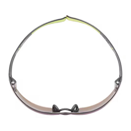 3M™ SecureFit™ 400 Schutzbrille, schwarz/grüner Rahmen, kratzfeste, blaue Spiegelgläser, SF408AS-EU