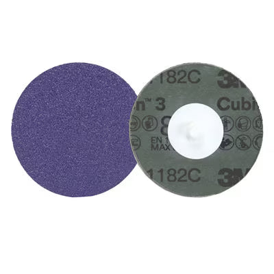 3M™ Cubitron™ 3 Roloc™ Fächerschleifscheibe 1182C, 80+, TR, Violett, 51 mm, 50/Karton, 200 Stk./VE