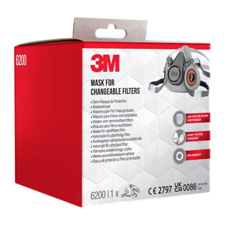 3M™ Maskenkörper für Wechselfilter M, 6200BC1, 1/Packung
