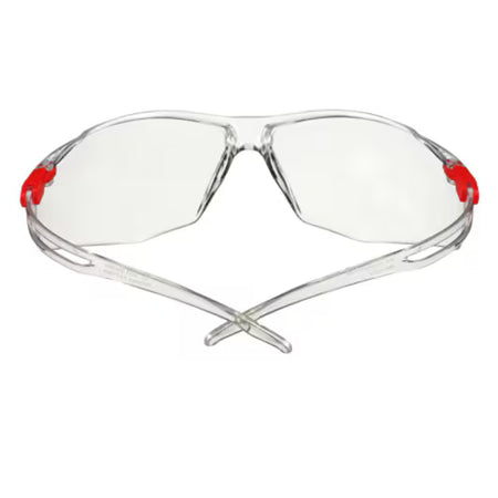 3M™ SecureFit™ 500 Schutzbrille, transparente und rote Fassung, Scotchgard™ Anti-Beschlag- und Kratzschutzbeschichtung (K&N), klare Gläser, SF501SGAF-RED-EU, 20/Karton