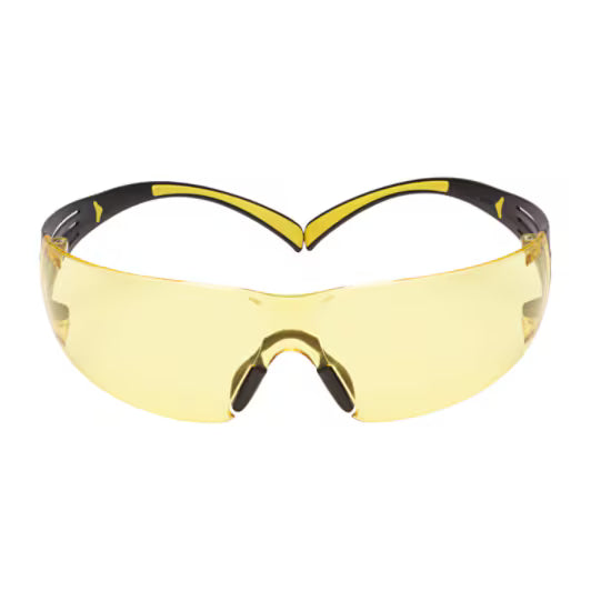 3M™ SecureFit™ 400 Schutzbrille, gelb/schwarzer Rahmen, Scotchgard™ Anti-Beschlag- und Kratzschutzbeschichtung (K&N), bernsteinfarbene Gläser, SF403SGAF-YEL-EU