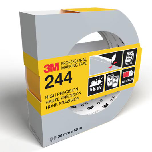 3M™ Professional Abdeckband 244, verschiedene Oberflächen, 30 mm x 50 m, 1 Rolle/Packung, 100% PEFC, SGSCH-PEFC-COC-110078
