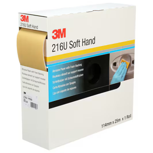 3M™ Soft Hand Schleifrolle 216U, 114 mm x 25 m, P500, 50338