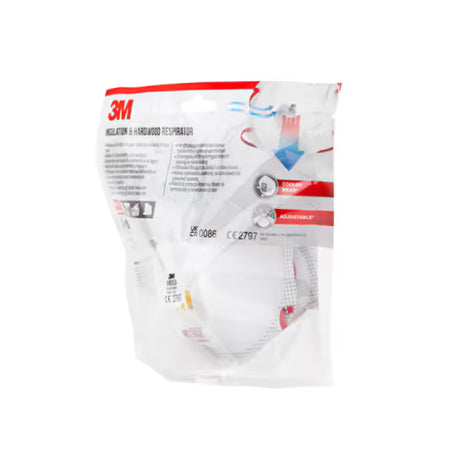 3M™ Atemschutzmaske für Dämmstoffe und Hartholz 8833C2, FFP3, mit Ventil, 2 Stück/Packung