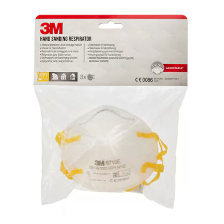 3M™ Atemschutzmaske für Handschliffarbeiten 8710E, FFP1, 3 Stück/Packung