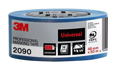 3M™ Professional Abdeckband, 209048SW, für verschiedene Oberflächen, 48 mm x 50 m, 1 Rolle/Packung - 100% PEFC SGSCH-PEFC-COC-110078