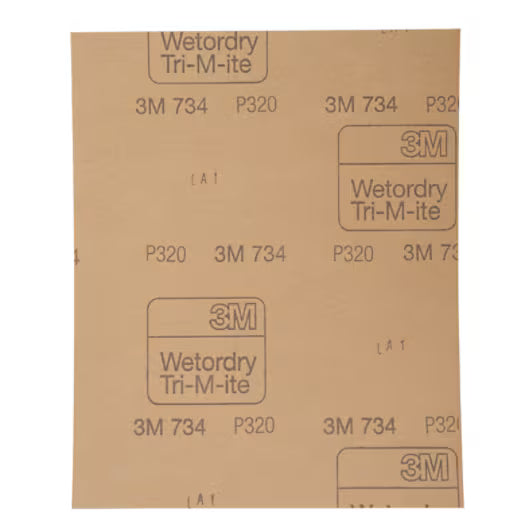 3M™ Wetordry™ Schleifbogen 734, 230 mm x 280 mm, P320, 01977