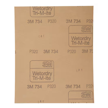 3M™ Wetordry™ Schleifbogen 734, 230 mm x 280 mm, P320, 01977