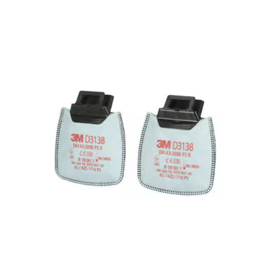 3M™ Secure Click™ Partikelfilter gegen störende Konzentrationen von organischen Dämpfen/sauren Gasen und Ozon bis zum 10-fachen des AGW, P3 R, D3138