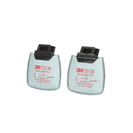 3M™ Secure Click™ Partikelfilter gegen störende Konzentrationen von organischen Dämpfen/sauren Gasen und Ozon bis zum 10-fachen des AGW, P3 R, D3138