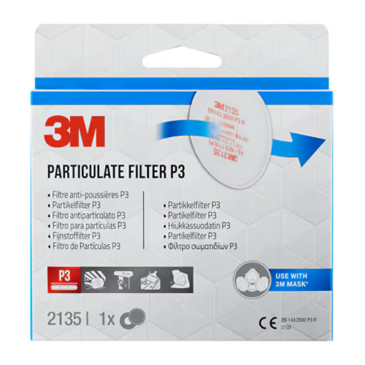 3M™ Feinstaubfilter 2135, P3 für die Serien 6000 und 6500, 1 Paar/Packung
