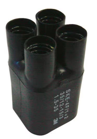 3M™ SKE 4F/3+4 Wärmeschrumpf-Verteiler, Schwarz, 4x 25 - 150 mm²