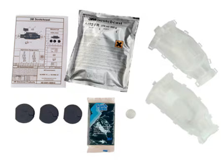 3M™ Scotchcast™ FR 92-NBBU Gießharz-Abzweigmuffe, Größe B2, Y-Form, flammwidrig/chemikalienbeständig, 0.6/1 kV, 4x 4 - 35 / 4x 4 - 25 mm²