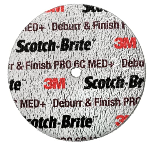 Scotch-Brite™ Entgrat- und Finisheinheitsscheibe DP-UW, 75 mm x 12,7 mm x 6,35 mm, 4C MED+