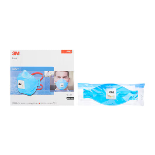 3M™ Aura™ Atemschutzmaske, FFP3, mit Ventil, 9432+