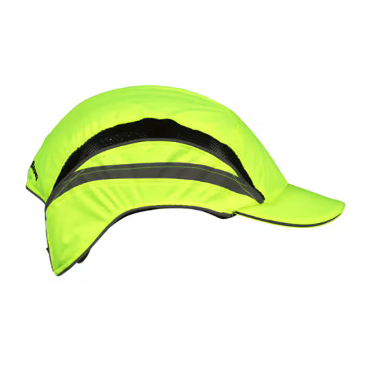 3M™ First Base™ 3 Anstoßkappe 2021866, Classic, hi-viz, gelb, kurzer Schirm, 55 mm