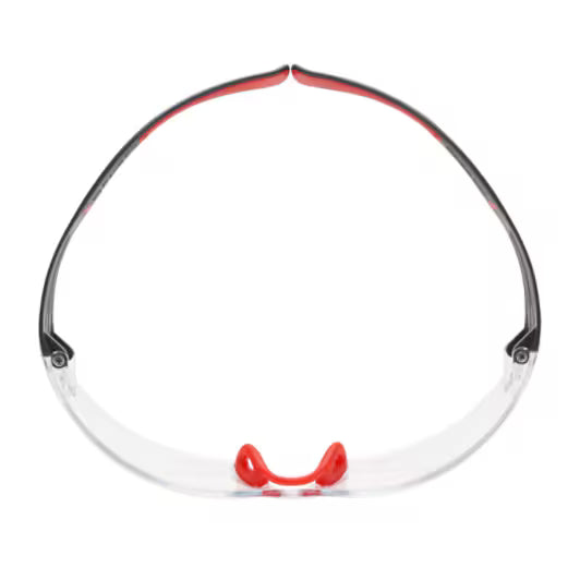 3M™ SecureFit™ 400 Schutzbrille, rot/grauer Rahmen, Scotchgard™ Antibeschlag- und Antikratz-Beschichtung (K&N), klare Scheiben, SF401SGAF-RED-EU