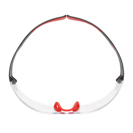 3M™ SecureFit™ 400 Schutzbrille, rot/grauer Rahmen, Scotchgard™ Antibeschlag- und Antikratz-Beschichtung (K&N), klare Scheiben, SF401SGAF-RED-EU