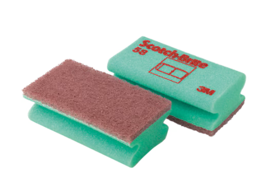 Scotch-Brite™ Scheuerschwämme für empfindliche Oberflächen 58, Beige/Grün, 70 mm x 130 mm, 10 Stück/Packung