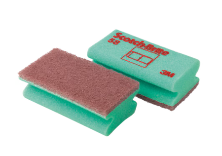 Scotch-Brite™ Scheuerschwämme für empfindliche Oberflächen 58, Beige/Grün, 70 mm x 130 mm, 10 Stück/Packung