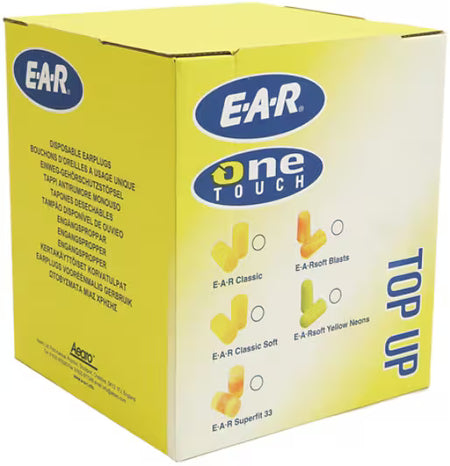 3M™ E-A-R™ Classic™ Gehörschutzstöpsel, Nachfüllpack, 500 Paar/Beutel, PD-01-009