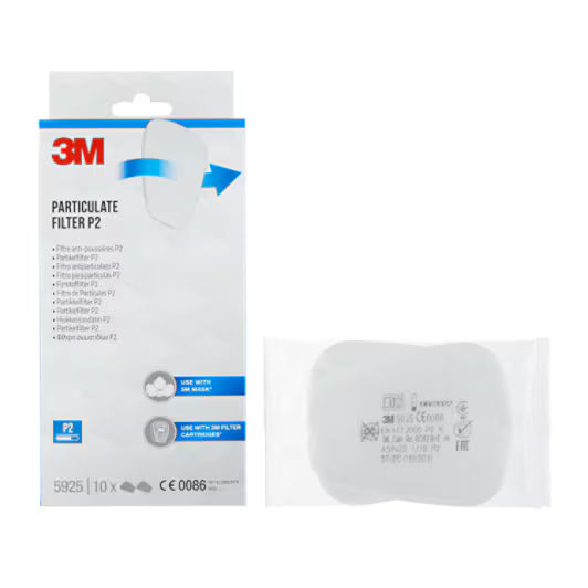 3M™ Feinstaubfilter 5925, P2 für 6000er- und 6500er-Serie 10 Paar/Packung