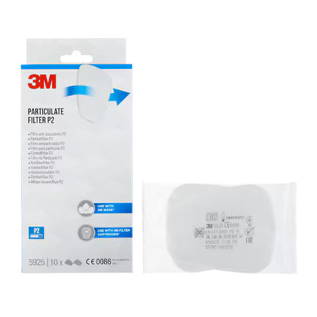 3M™ Feinstaubfilter 5925, P2 für 6000er- und 6500er-Serie 10 Paar/Packung