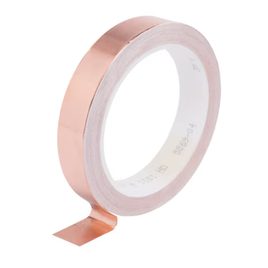 3M™ ET 1181 Kupferfolienband, glatt, mit leitfähigem Klebstoff, Kupfer, 15 mm x 16,5 m x 0,07 mm