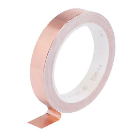 3M™ ET 1181 Kupferfolienband, glatt, mit leitfähigem Klebstoff, Kupfer, 15 mm x 16,5 m x 0,07 mm