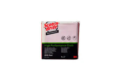 Scotch-Brite™ Hochleistungs-Mikrofasertuch 2010, Rot, 360 mm x 360 mm, 5 Stück/Packung, 10 Packungen/Karton