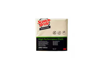 Scotch-Brite™ High Performance Mikrofasertuch 2010, Gelb, 360 mm x 360 mm, 5er-Pack, 10 Packungen/Karton