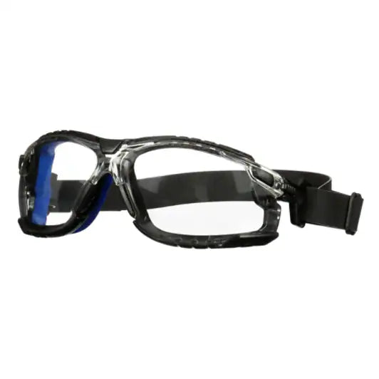 3M™ Solus™ 1000 Schutzbrille, blau/schwarzer Rahmen, Scotchgard™ Anti-Beschlag- und Kratzschutzbeschichtung (K&N), klare Scheiben, TPE-Dichtung und Neoprenband, S1101NSGAF-TSKT-EU, 20/Karton