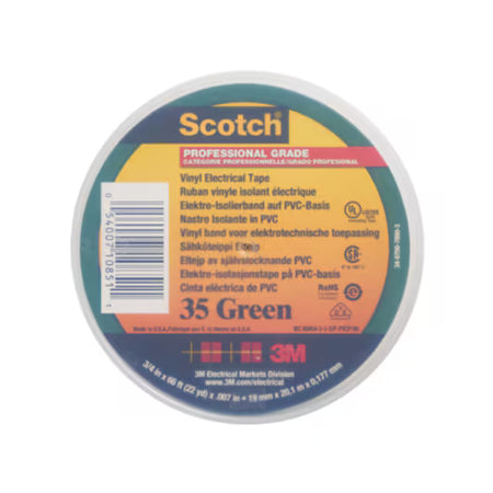 Scotch® 35 Vinyl-Elektro-Isolierband, Grün, 19 mm x 20 m, 0,18 mm