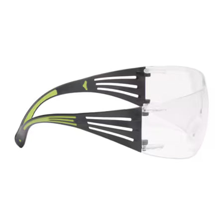 3M™ SecureFit™ 400 Schutzbrille, schwarz/grüner Rahmen, kratzfest/beschlagfrei, klare Gläser, SF401AS/AF-EU