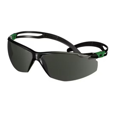 3M™ SecureFit™ 500 Schutzbrille, grün/schwarzer Rahmen, kratzfest+ (K), IR 3.0 graue Scheiben, SF530ASP-GRN-EU, 20 Stück/Karton